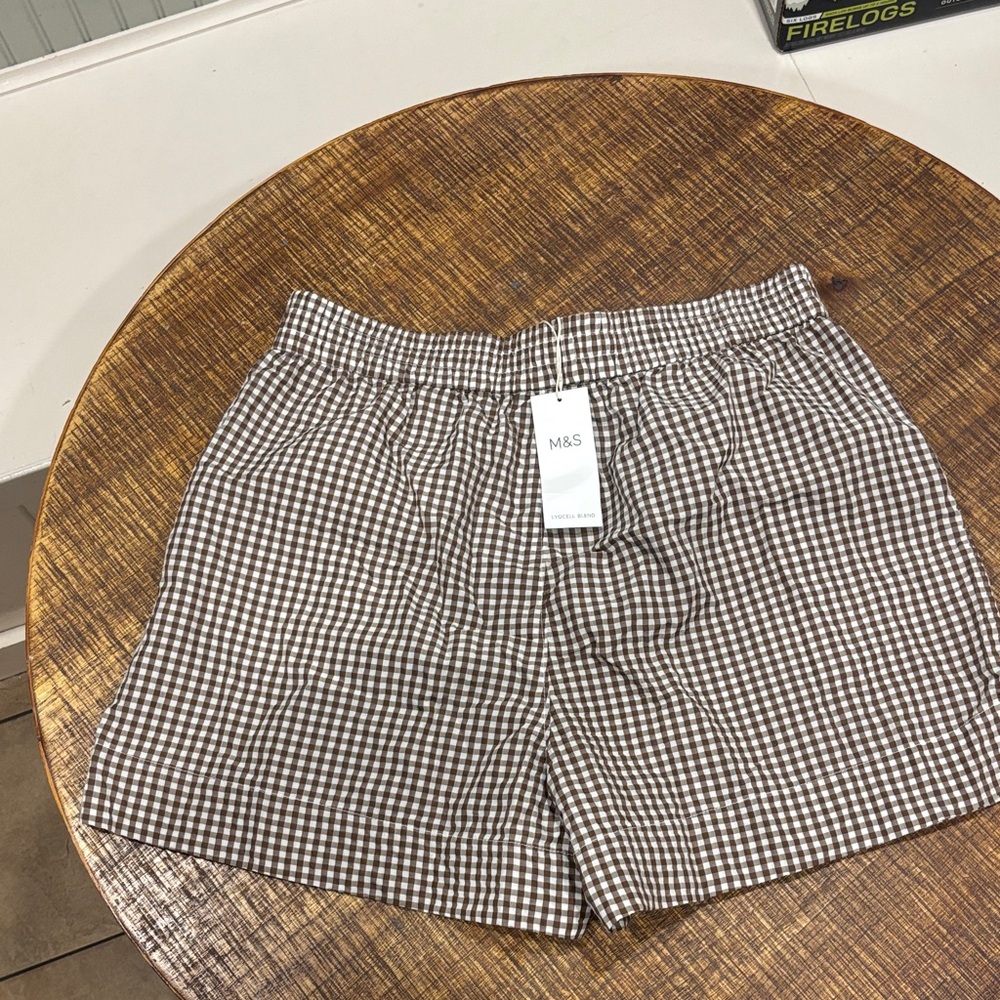 ASOS Checkered Brown Women Shorts